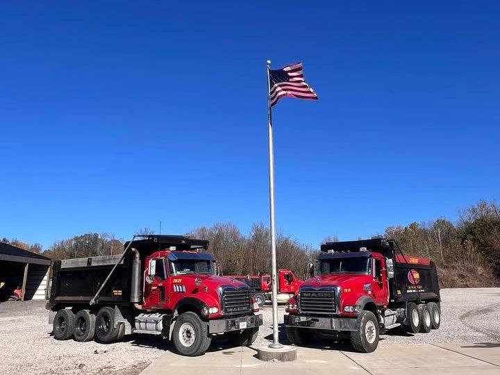 T.A. Gaddis tri-axle dump trucks