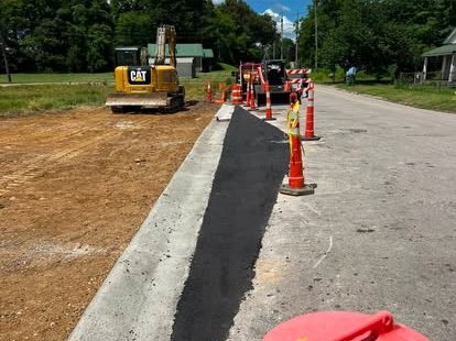 Roadside trench and asphalt patch